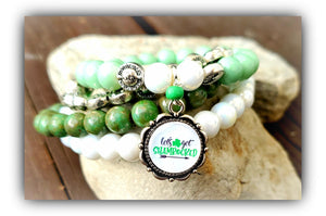 4 Piece Handmade Beaded Bracelet - LET'S GET SHAMROCKED