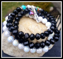 Load image into Gallery viewer, 3 Piece Handmade Beaded Bracelet set - BE THE LIGHT🦋